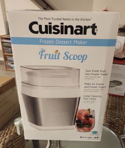 Cuisinart Fruit Scoop - Frozen Dessert Maker - Ice Cream Maker - New