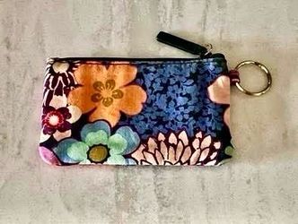 Vera Bradley Zip ID Case - Magenta Medallion And Floral Fiesta Pattern (Retired Patterns)