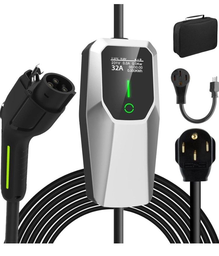 Level 1&2 EV Charger 32Amp 110V-240V with 20FT Cable, Portable