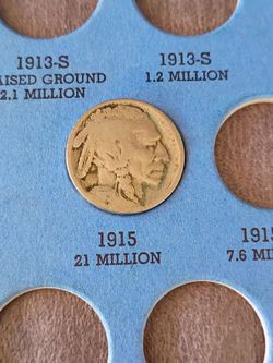 1915 Buffalo Nickel - Circulated Brass Tone