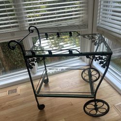 Black Wrought Iron Butler Table
