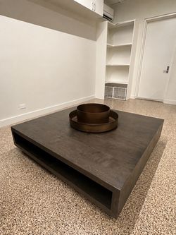 Restoration Hardware 5' x 5' Square Wood Coffee Table