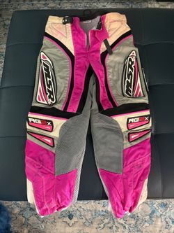 Vintage MSR RC2X Women's Motocross Racing Pants Medium Pink Gray Black
