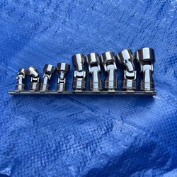 Snap-on 9pc 1/4” & 3/8” 6-Point Metric Flank Drive Shallow Universal Socket Set