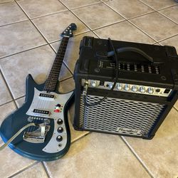 Vintage Teisco Guitar and Amp