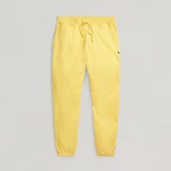 Polo Ralph Lauren Men's Yellow Raised Ombre Logo The Big Fit Fleece Sweatpants, 