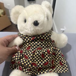 STUFFED BY ME AT THE BASIC BROWN BEAR FACTORY MERRILEE WOODS 12" 1993 W/ Dress