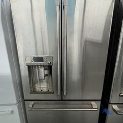 Open Box Cafe Counter Depth Stainless Steel Refrigerator With Keurig 