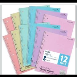 Blue Summit Pastel Spiral Notebooks