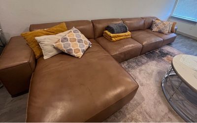 Soft Leather Sectional