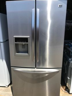 refrigerator LG brand measures 35 wide and 70 high 3 months warranty delivery and installation