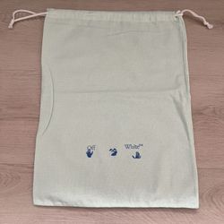 Green Off-White Drawstring Bag