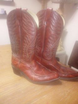 Vintage ACME  Cowgirl Boots Mid Calf Brown Pull On Women’s