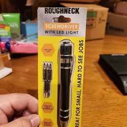New screwdriver w/led light kit, Made with Aircraft Aluminum Store Bits Inside