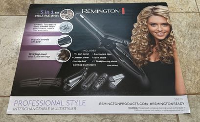 Remington Dual Voltage 5-in-1 Hot Tool - Curling, Crimping, Straightening - NEW