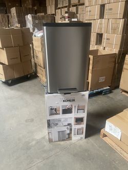 New Kohler 13 Gallon Stainless Trash Can, The Bold Look Of The Kohler Brand 