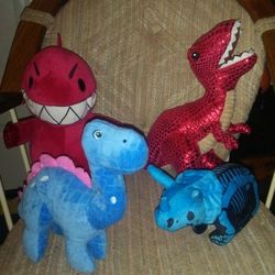 (4) Stuffed Dinosaurs! All For $20