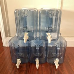 5x 3 Gallon Water Tanks/Bottles Made In USA