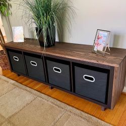 5 Ft Oak-framed Bench w/ BINS