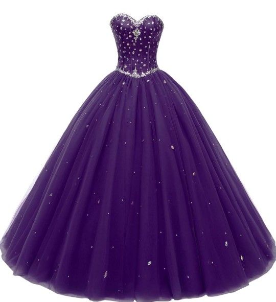 Purple Quinceañera Formal Dress Prom Size 6 / Vestido /16