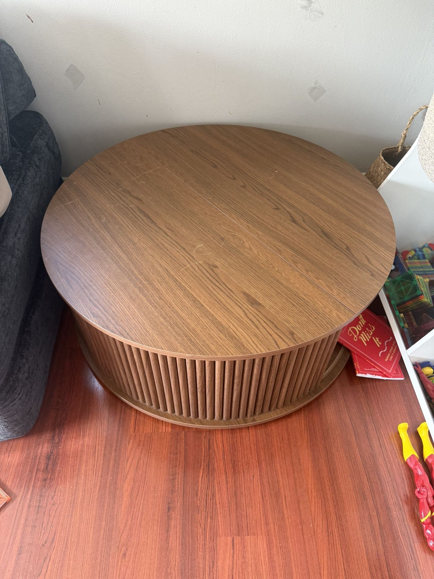 Walnut Round Coffee Table