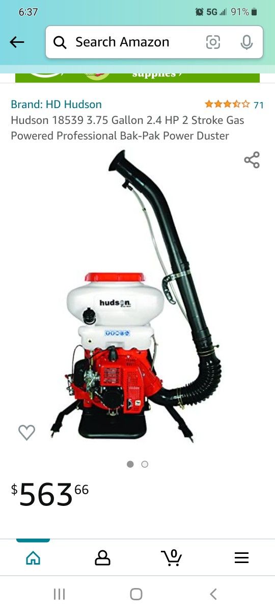 Hudson Sprayer Bak-Pak Duster Sprayer Model 18539