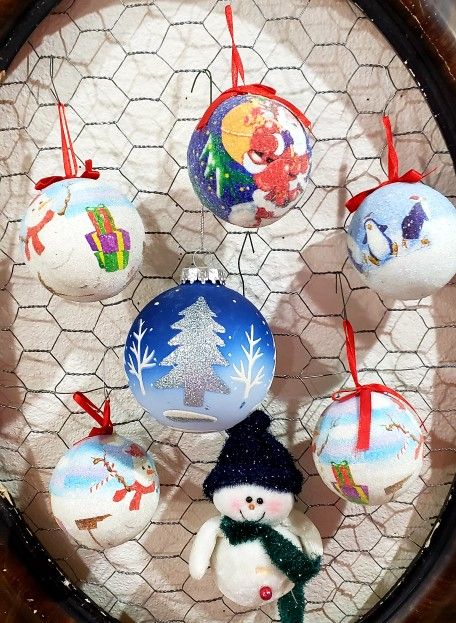 Vintage Snowman Christmas Ornaments $5 For All