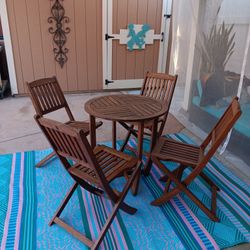 Acacia 4- Chair BISTRO Table Set
