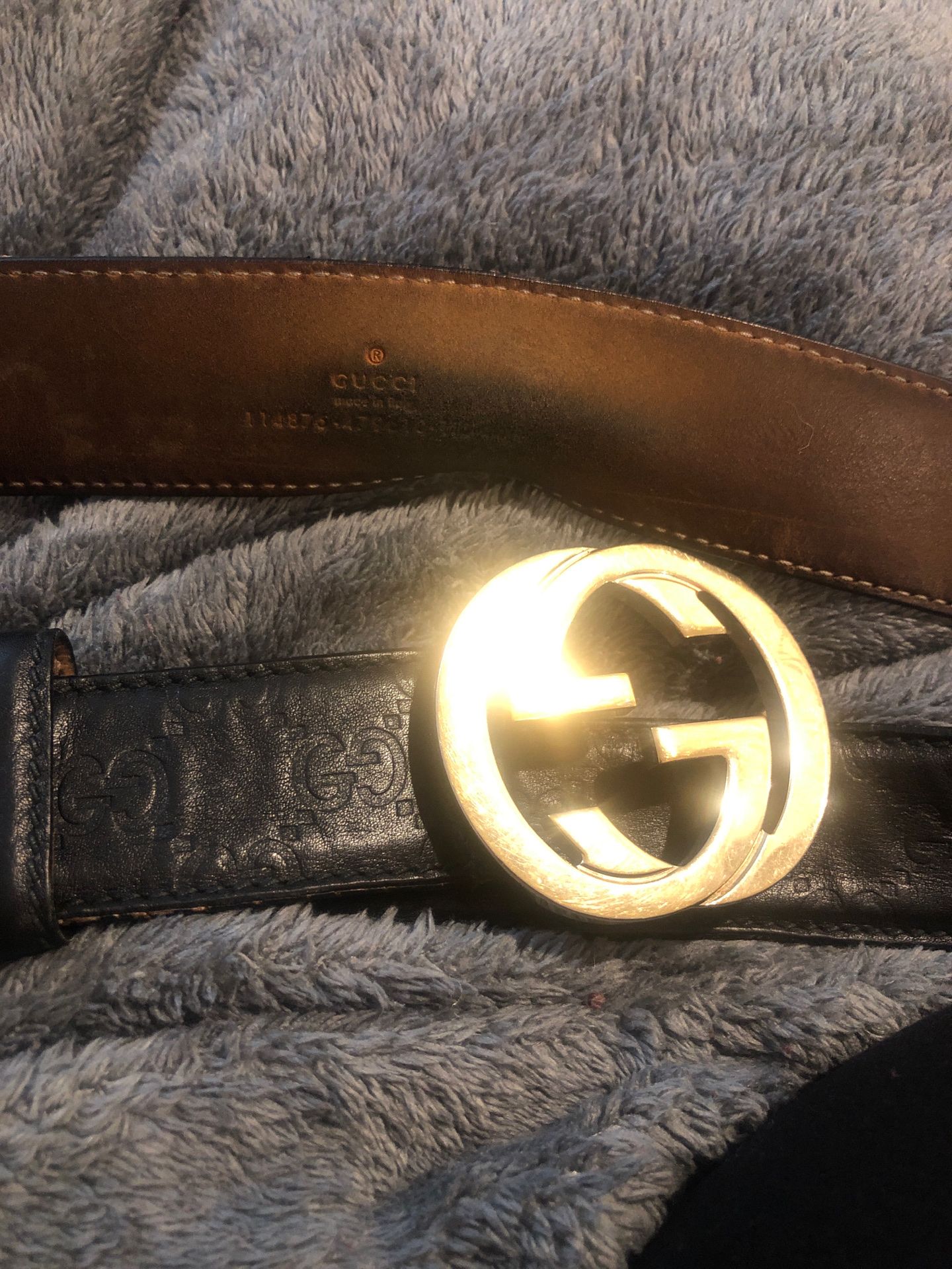 Black & Gold Gucci Belt