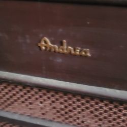 Andrea 1950s TV in mohagony cabinet