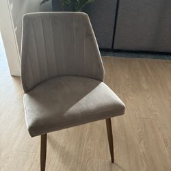 Gently Used World Market Leilani Channel Back Upholstered Dining Chair