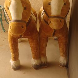 Two Large Toy Horses