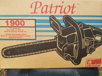 PATRIOT (RED, WHITE, BLUE) CHAIN SAW, BRAND NEW NEVER USED $125.