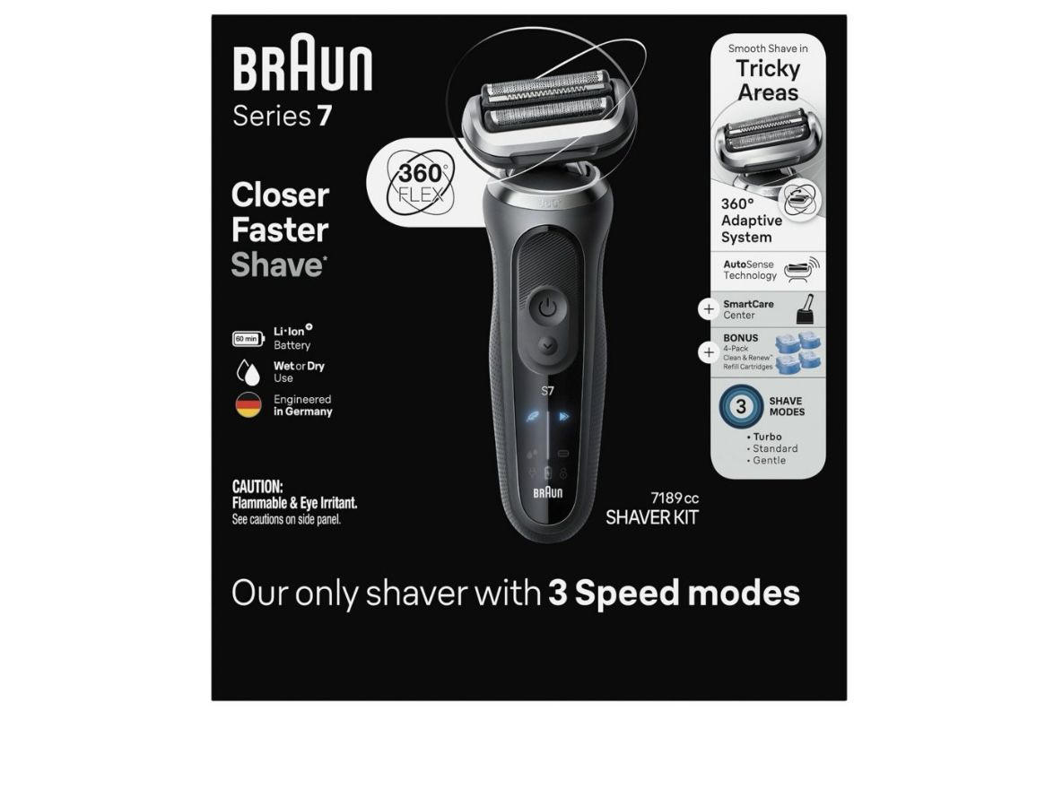 Braun Series 7, 7189cc Electric Razor Shaver Kit For Men