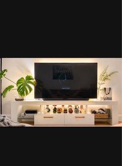 TV  stand with storages plus led light