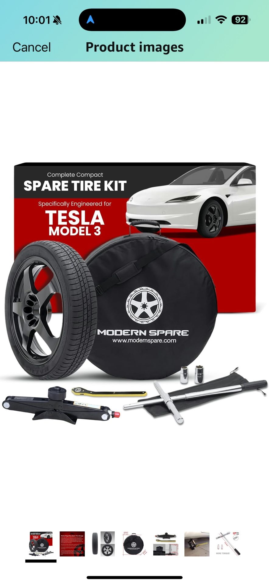 Model 3 Spare tire Kit 