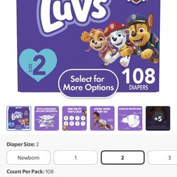 LUVS Diapers Size 2