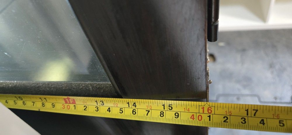 Glass Display Cabinet Vintage Size 78x30x14 Good Condition