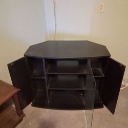 Black TV stand