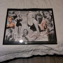 Marilyn Monroe Puzzle Picture In Frame. 36 Inch Wide, 29 Inch Length.