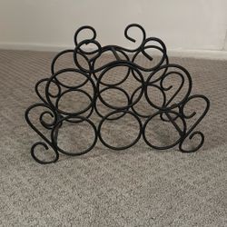 Wrought Iron Wine Rack 