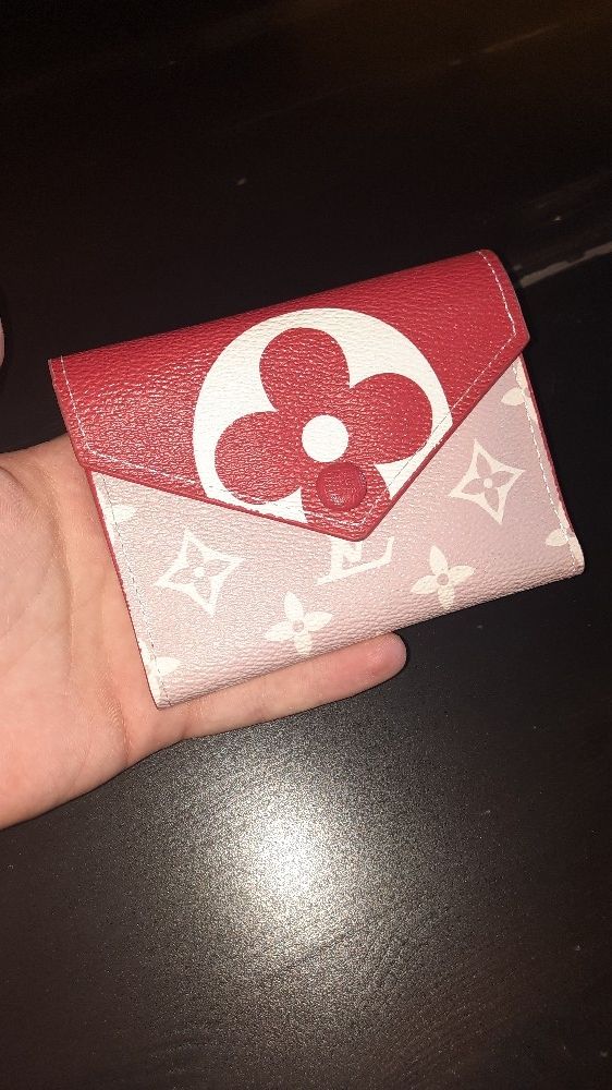 Designer Rouge Monogram Canvas Compact Zoe Wallet