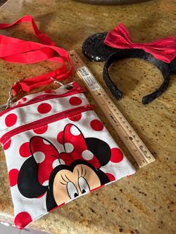 Minnie Mouse Crossbody Bag and Ear Headband Set