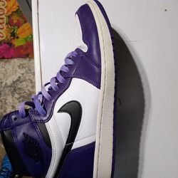 Purple white shoes