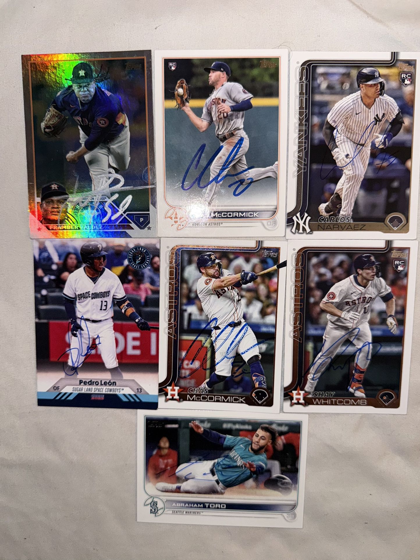 Autographed signed baseballs Cards