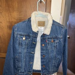 $30- Kids Levi Denim Jacket Size L 