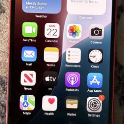 iPhone 12 Red 128gb Unlocked (back Glass Crack)