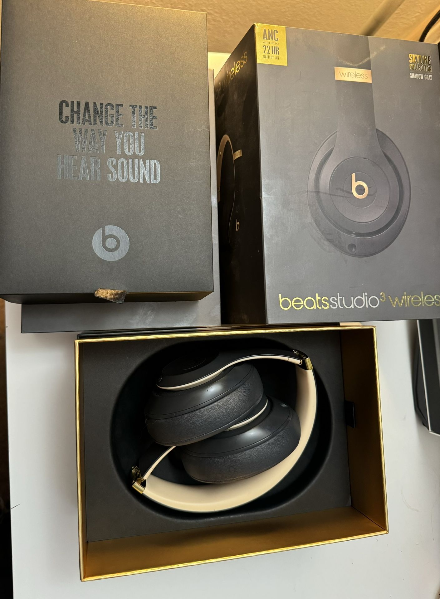 Beats Studio 3 Bluetooth On Ear Wireless Headphones - Shadow Gray (Skyline)