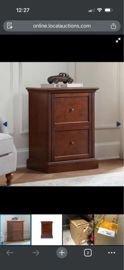 Walnut filing cabinet, $99 New