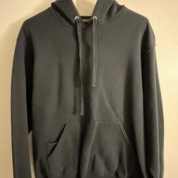 Black Hoodie Sweater Jacket Fruit Of The Loom Y2K Vintage Depop